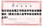 哈尔滨远东理工学院自考毕业证模板图片（黑龙江成人自考毕业证遗失怎么办）