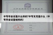 中专毕业证是什么样的?中专文凭是什么（中专毕业证是啥样的）