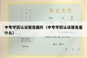 中专学历认证报告图片（中专学历认证报告是什么）