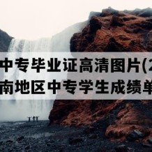 澧县中专毕业证高清图片(2004年湖南地区中专学生成绩单）