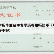 中专学历毕业证中专学历有用吗知乎（中专毕业证好不好）