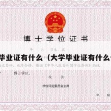 大学毕业证有什么（大学毕业证有什么信息）