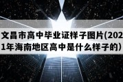 文昌市高中毕业证样子图片(2021年海南地区高中是什么样子的）