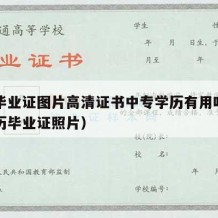 中专毕业证图片高清证书中专学历有用吗（中专学历毕业证照片）