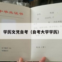 学历文凭自考（自考大学学历）