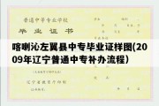 喀喇沁左翼县中专毕业证样图(2009年辽宁普通中专补办流程）