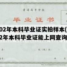 2002年本科毕业证实拍样本(2002年本科毕业证能上网查询码)