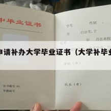 如何申请补办大学毕业证书（大学补毕业证去哪补）