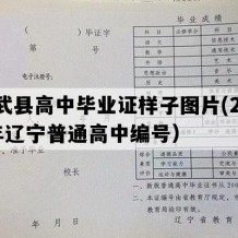 彰武县高中毕业证样子图片(2007年辽宁普通高中编号）