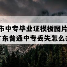 湛江市中专毕业证模板图片(2013年广东普通中专丢失怎么办）