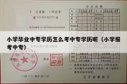 小学毕业中专学历怎么考中专学历呢（小学报考中专）