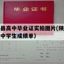 大荔县高中毕业证实拍图片(陕西地区高中学生成绩单）