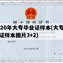 2020年大专毕业证样本(大专毕业证样本图片3+2)