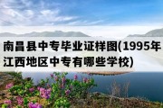 南昌县中专毕业证样图(1995年江西地区中专有哪些学校)