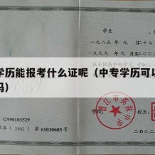 中专学历能报考什么证呢（中专学历可以报考二建吗）