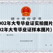 2002年大专毕业证实拍图片(2002年大专毕业证样本图片)