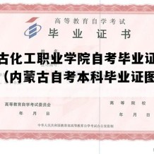 内蒙古化工职业学院自考毕业证实拍图片（内蒙古自考本科毕业证图片模板）