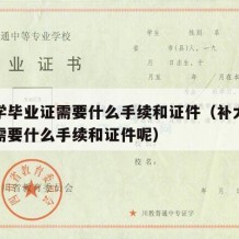 补大学毕业证需要什么手续和证件（补大学毕业证需要什么手续和证件呢）