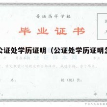 长春公证处学历证明（公证处学历证明怎么填）