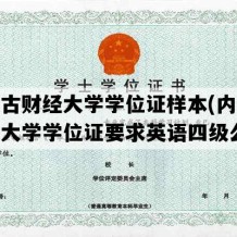 内蒙古财经大学学位证样本(内蒙古财经大学学位证要求英语四级么)