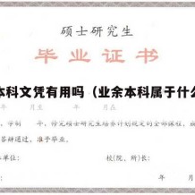 业余本科文凭有用吗（业余本科属于什么学历）