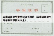 云南省职业中专毕业证书图片（云南省职业中专毕业证书图片大全）