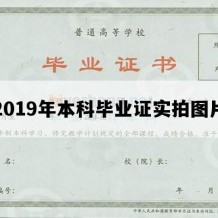 2019年本科毕业证实拍图片