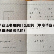 中专毕业证书用的什么照片（中专毕业证的照片是黑白还是彩色的）