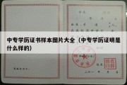 中专学历证书样本图片大全（中专学历证明是什么样的）