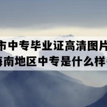 东方市中专毕业证高清图片(2008年海南地区中专是什么样子的）