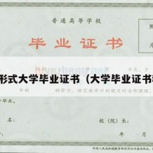 各种形式大学毕业证书（大学毕业证书种类）