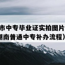 涟源市中专毕业证实拍图片(1994年湖南普通中专补办流程）