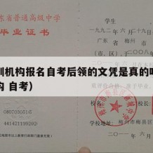 在培训机构报名自考后领的文凭是真的吗（培训机构 自考）