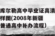 库尔勒高中毕业证高清样图(2008年新疆普通高中补办流程）