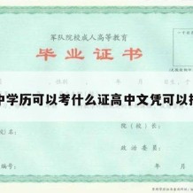 高中学历可以考什么证高中文凭可以报考