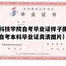 金陵科技学院自考毕业证样子图片（江苏自考本科毕业证高清图片）