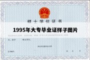 1995年大专毕业证样子图片