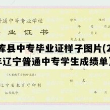 法库县中专毕业证样子图片(2020年辽宁普通中专学生成绩单）