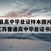 泗洪县高中毕业证样本图片(1996年江苏普通高中毕业证书编号）