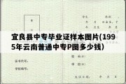 宜良县中专毕业证样本图片(1995年云南普通中专P图多少钱）