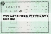 中专学历证书电子备案表（中专学历证书电子备案表图片）