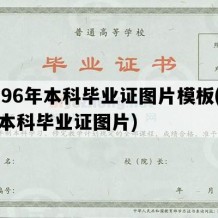 1996年本科毕业证图片模板(职业本科毕业证图片)