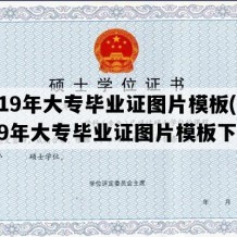 2019年大专毕业证图片模板(2019年大专毕业证图片模板下载)