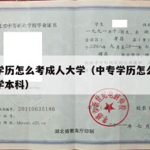 中专学历怎么考成人大学（中专学历怎么考成人大学本科）