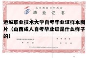 运城职业技术大学自考毕业证样本图片（山西成人自考毕业证是什么样子的）