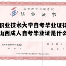 运城职业技术大学自考毕业证样本图片（山西成人自考毕业证是什么样子的）