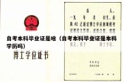 自考本科毕业证是啥（自考本科毕业证是本科学历吗）