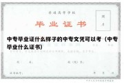 中专毕业证什么样子的中专文凭可以考（中专毕业什么证书）