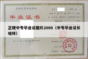 正规中专毕业证图片2000（中专毕业证长啥样）