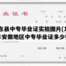 肥东县中专毕业证实拍图片(1990年安徽地区中专毕业证多少钱）